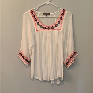 White embroidered blouse